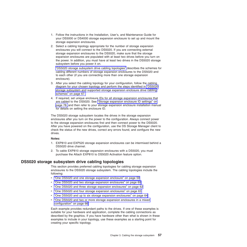 Ds5020 storage subsystem drive cabling topologies | IBM System Storage Subsystem DS5020 User Manual | Page 87 / 250