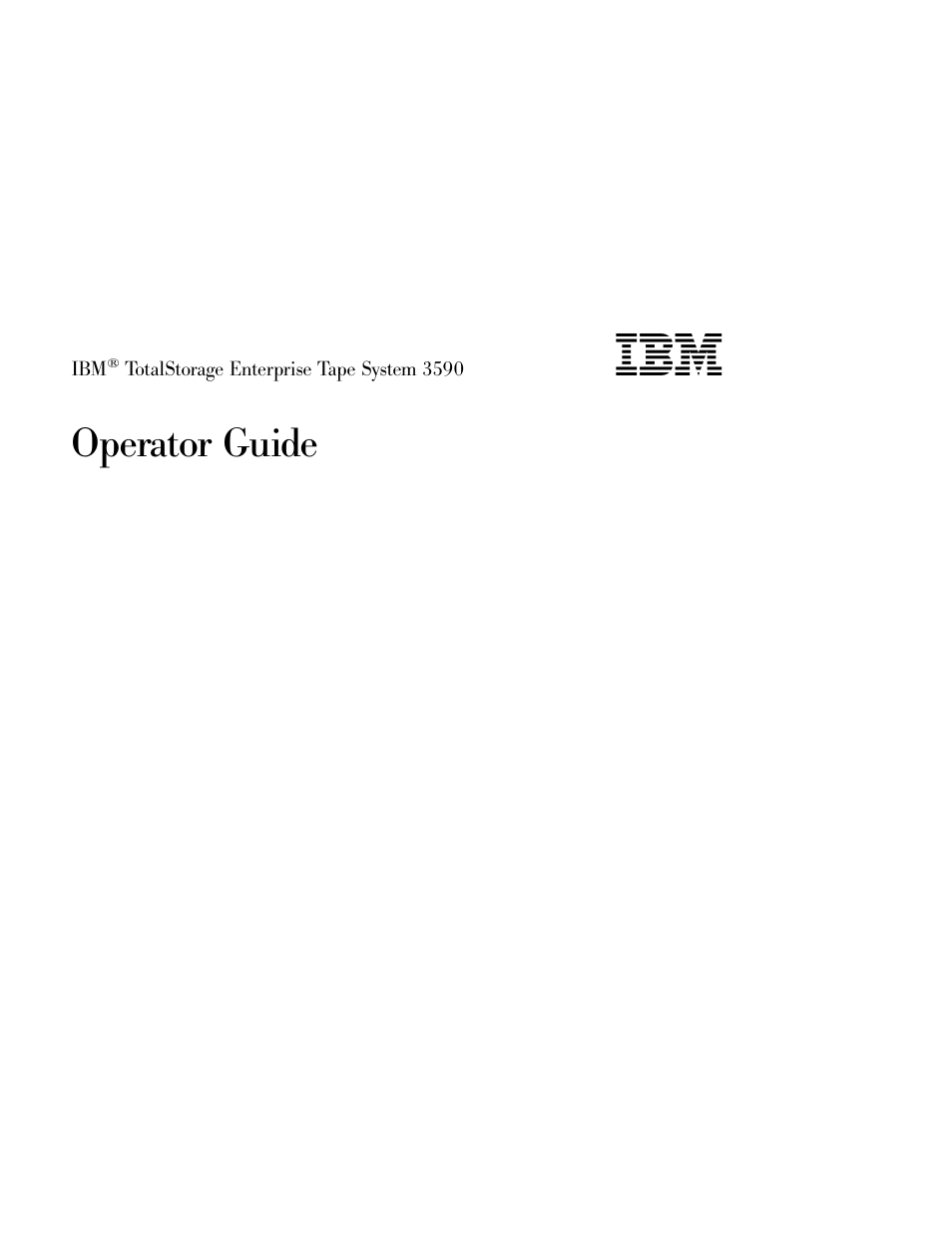 IBM 3590 User Manual | 167 pages