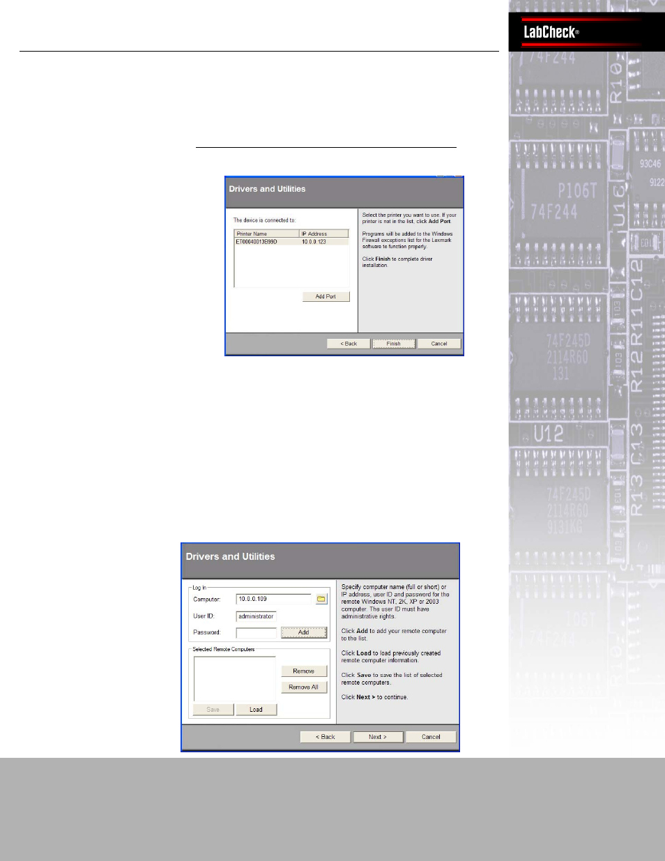 Hardware, Installation, Device driver installation | Panasonic workio dp-6530, Ibm infoprint 1532 express, Labcheck, Product dynamics | IBM Bertl User Manual | Page 4 / 19
