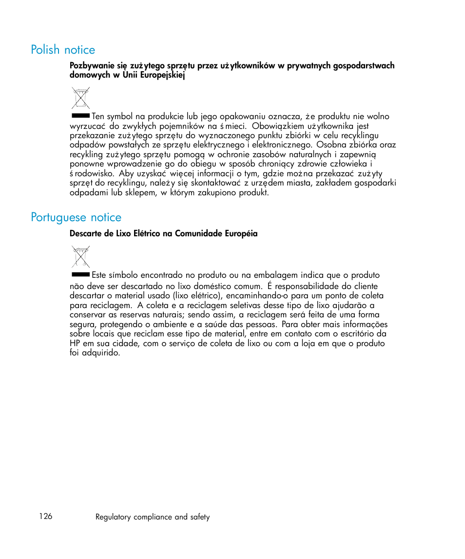 Polish notice, Portuguese notice | IBM AA-RWF3A-TE User Manual | Page 126 / 159