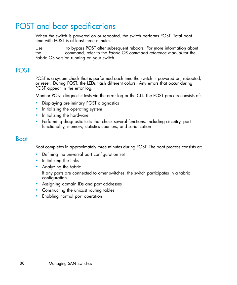 Post and boot specifications, Post, Boot | IBM AA-RWF3A-TE User Manual | Page 88 / 159