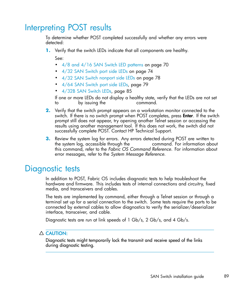 Interpreting post results, Diagnostic tests | IBM AA-RWF3A-TE User Manual | Page 89 / 159