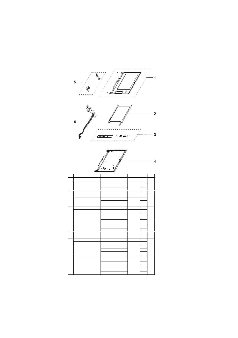 Lcd unit parts list | IBM Z50 User Manual | Page 73 / 77