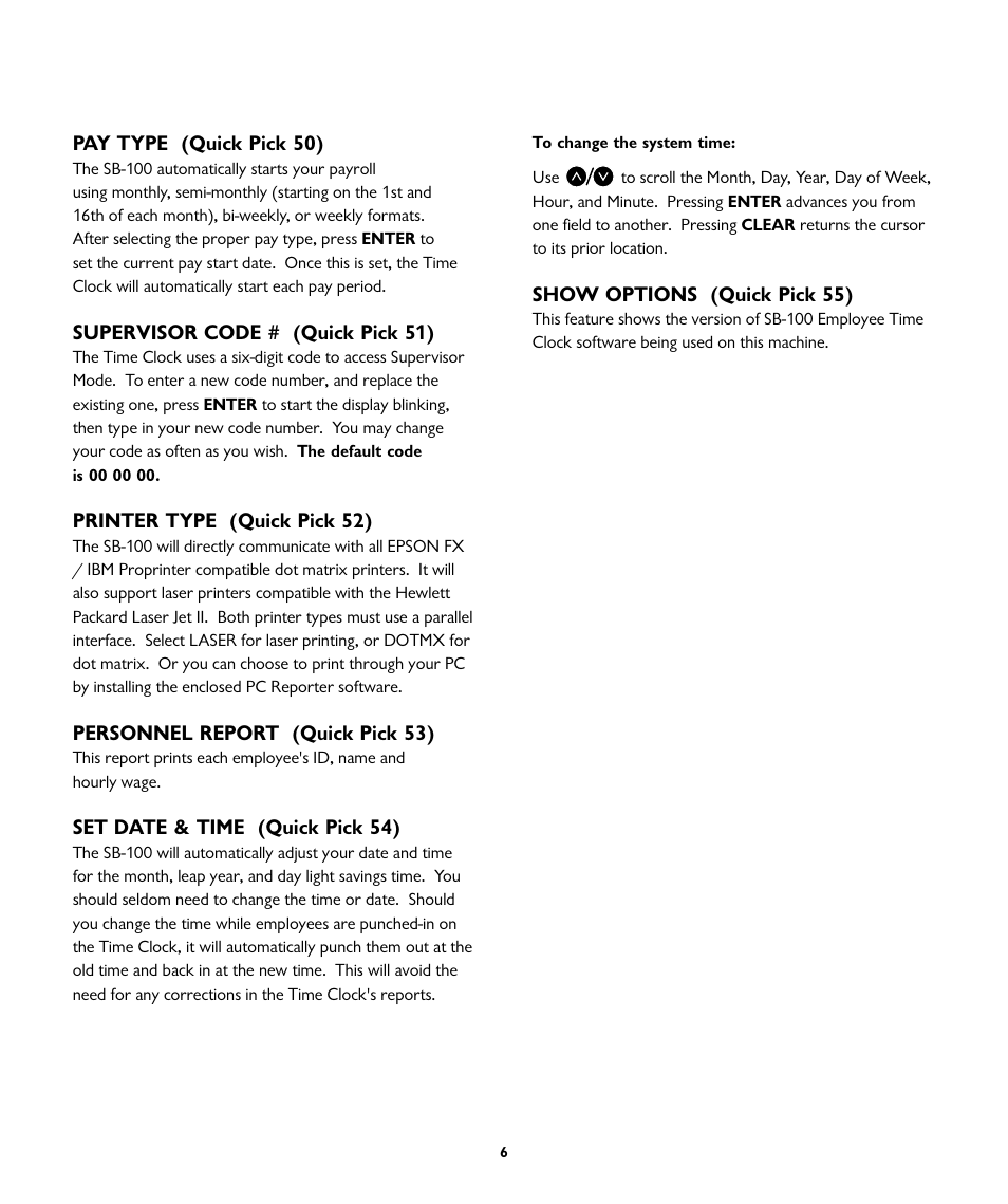 ICON Enterprises EMPLOYEE TIME CLOCK SB-100 User Manual | Page 9 / 16