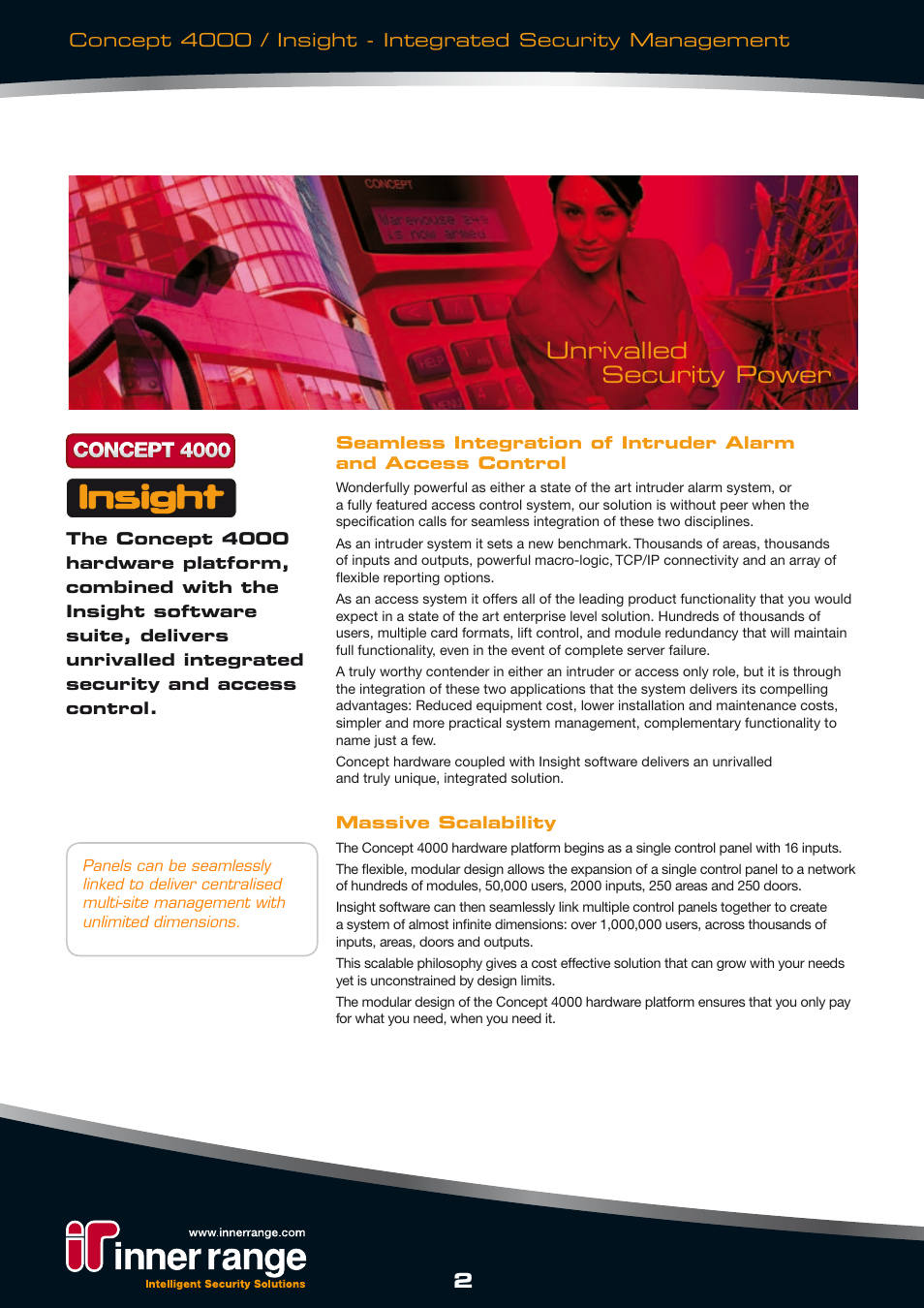 Unrivalled security power | Inner Space Systems CONCEPT 4000 User Manual | Page 2 / 16