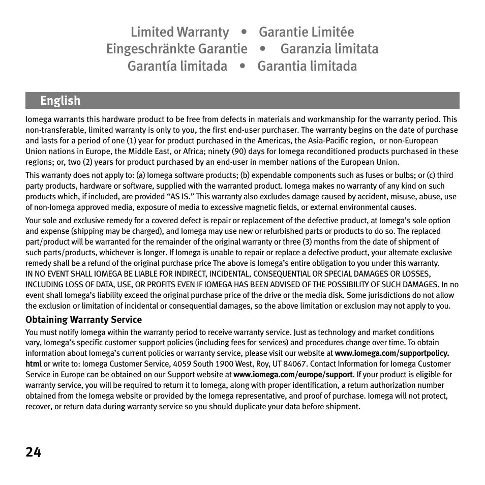 Iomega Portable Hard Drive eGo Helium User Manual | Page 24 / 36