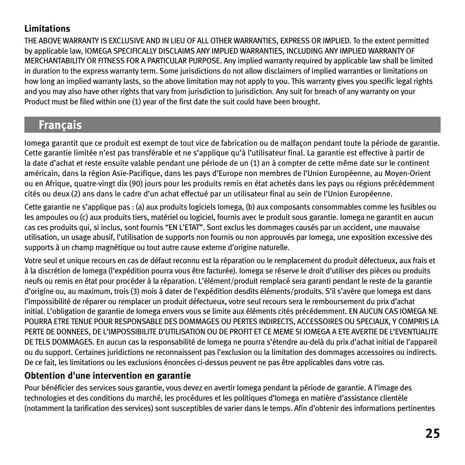 Iomega Portable Hard Drive eGo Helium User Manual | Page 25 / 36