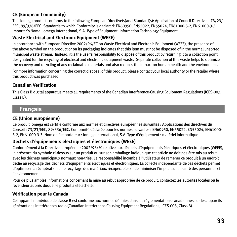 Iomega Portable Hard Drive eGo Helium User Manual | Page 33 / 36