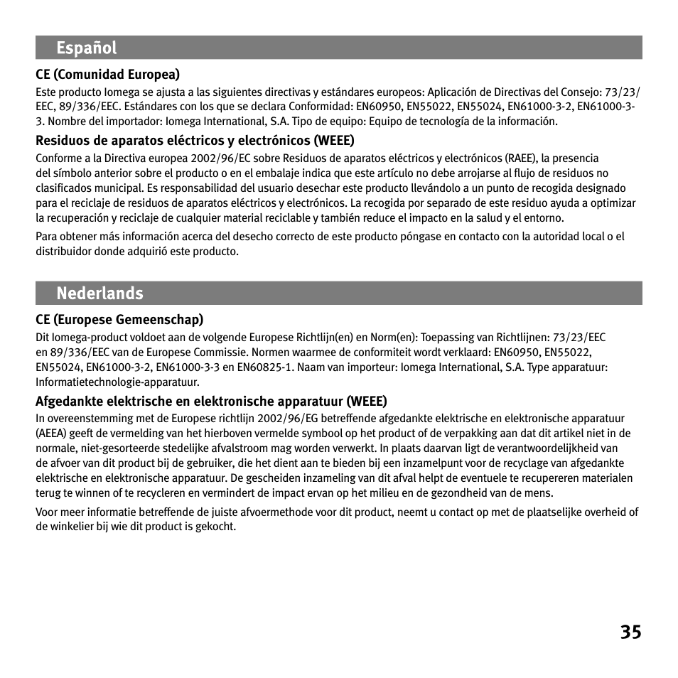 Iomega Portable Hard Drive eGo Helium User Manual | Page 35 / 36