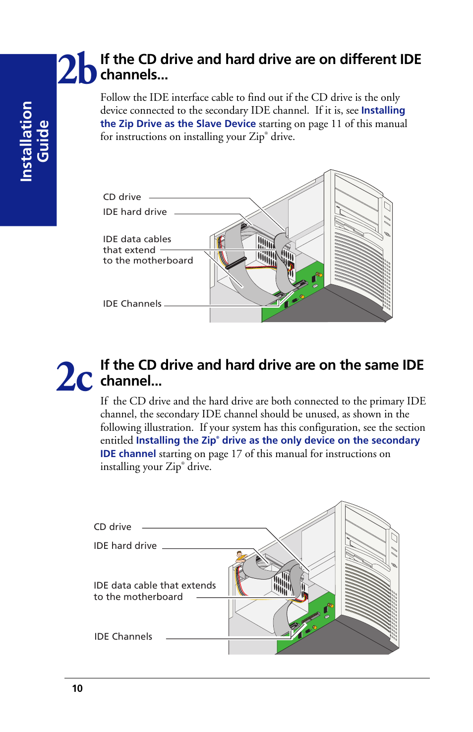 2b 2c, Installation guide | Iomega 03798300 User Manual | Page 10 / 48
