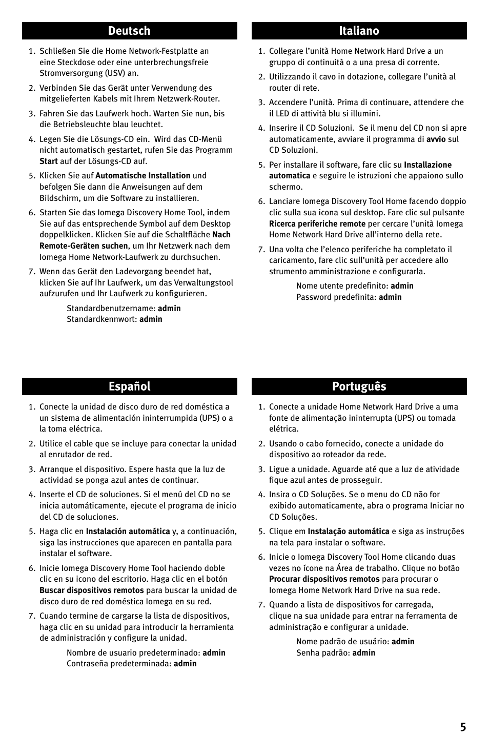 Iomega Home Network Hard Drive User Manual | Page 5 / 20