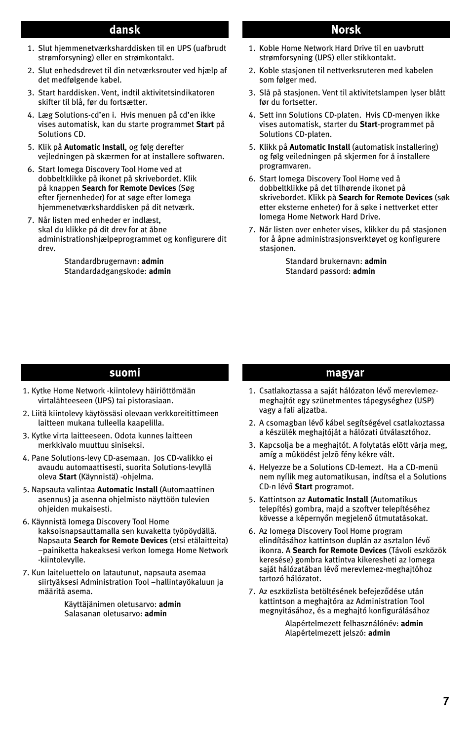 Iomega Home Network Hard Drive User Manual | Page 7 / 20