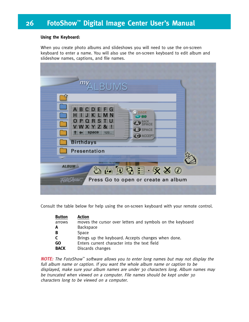 26 fotoshow, Digital image center user’s manual | Iomega FotoShow Digital Image Center User Manual | Page 26 / 68