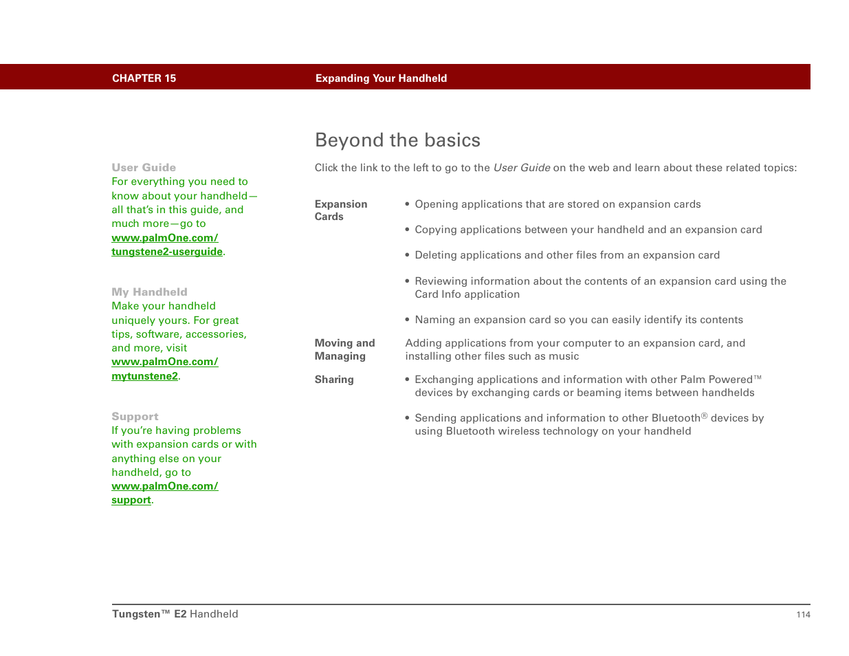 Beyond the basics | Int'l Wireless E2 User Manual | Page 123 / 159