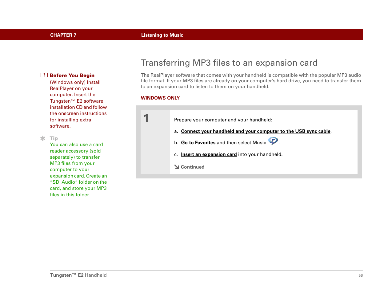 Transferring mp3 files to an expansion card | Int'l Wireless E2 User Manual | Page 65 / 159