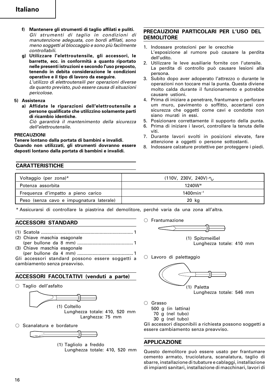Italiano | Image H 70SD User Manual | Page 17 / 41