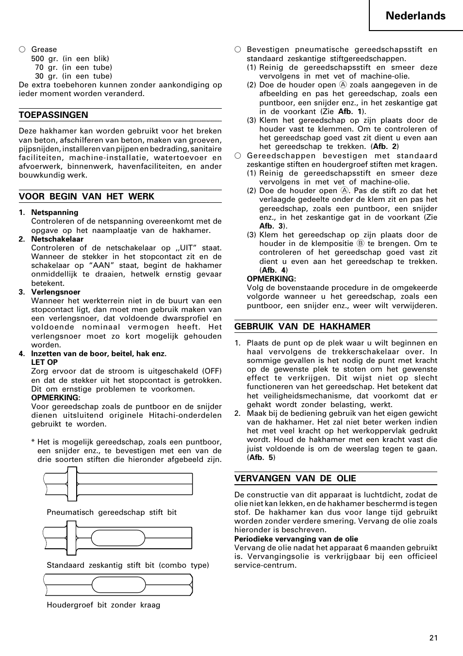 Nederlands | Image H 70SD User Manual | Page 22 / 41