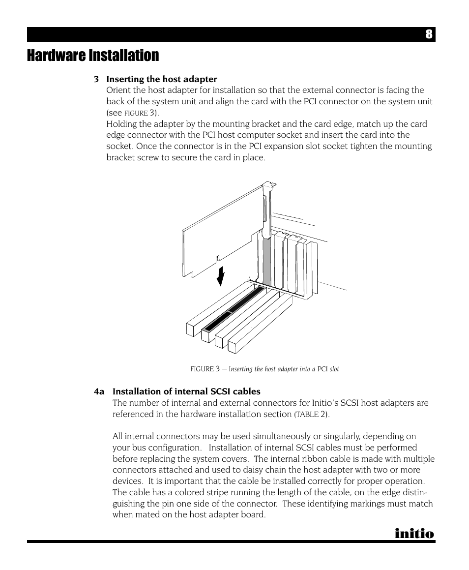 Hardware installation, Initio | Initio I/O HIGHWAY User Manual | Page 12 / 62