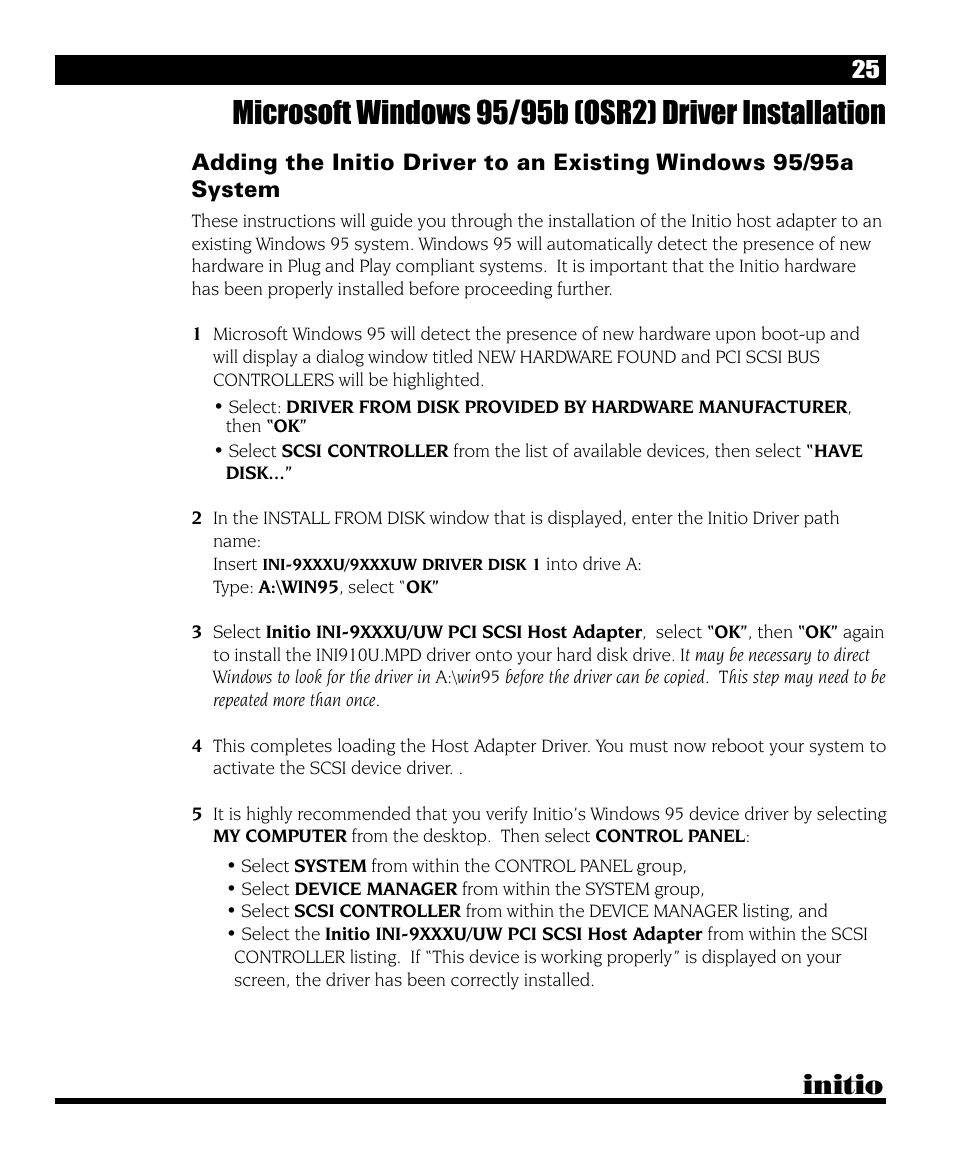 Initio | Initio I/O HIGHWAY User Manual | Page 29 / 62