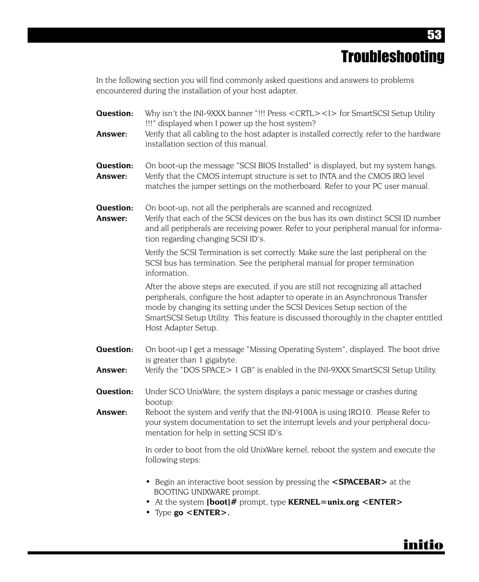 Troubleshooting, Initio | Initio INI-9090U User Manual | Page 57 / 64