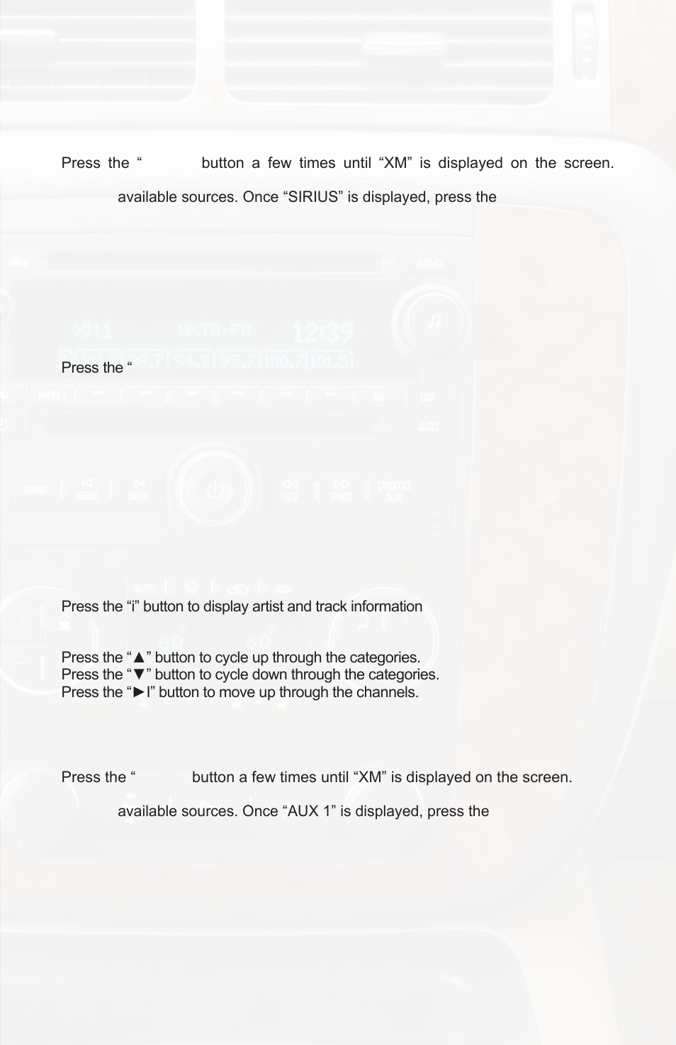Selecting aux input | iSimple ISGM11 User Manual | Page 7 / 11