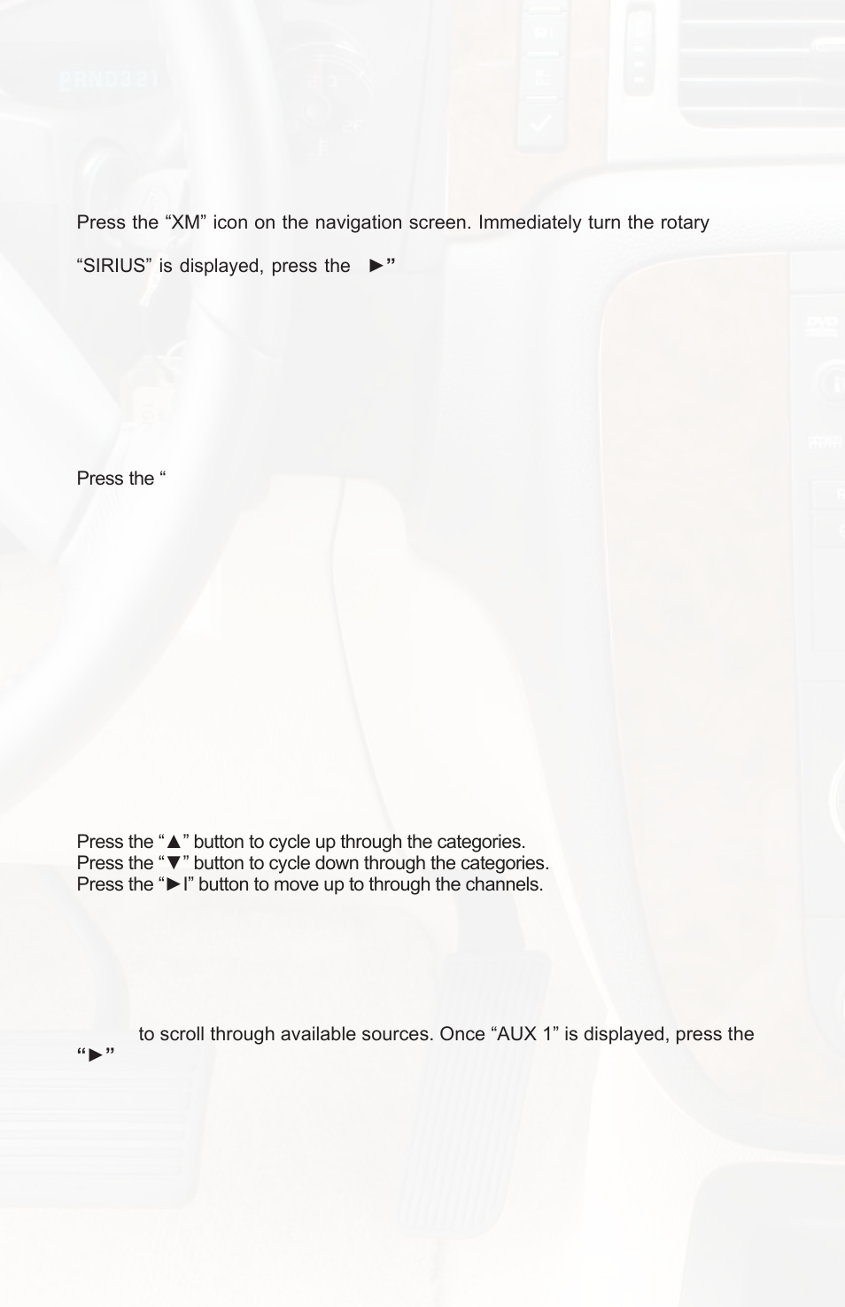 Selecting aux input | iSimple ISGM11 User Manual | Page 8 / 11