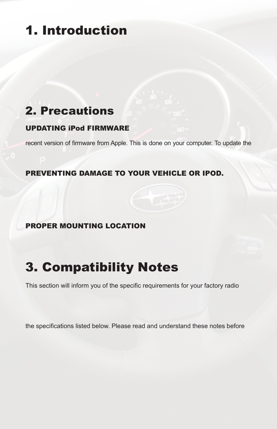 Introduction, Precautions | iSimple PGHSB1 User Manual | Page 4 / 14