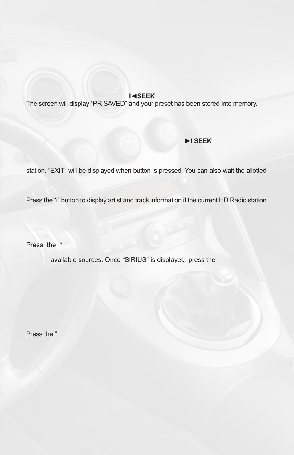 Sirius satellite radio operation | iSimple PXAMG User Manual | Page 9 / 16