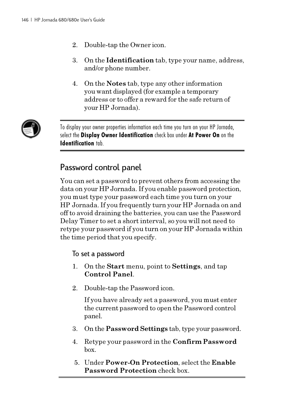 Password control panel | iSimple Handheld PC 680/680e User Manual | Page 152 / 202