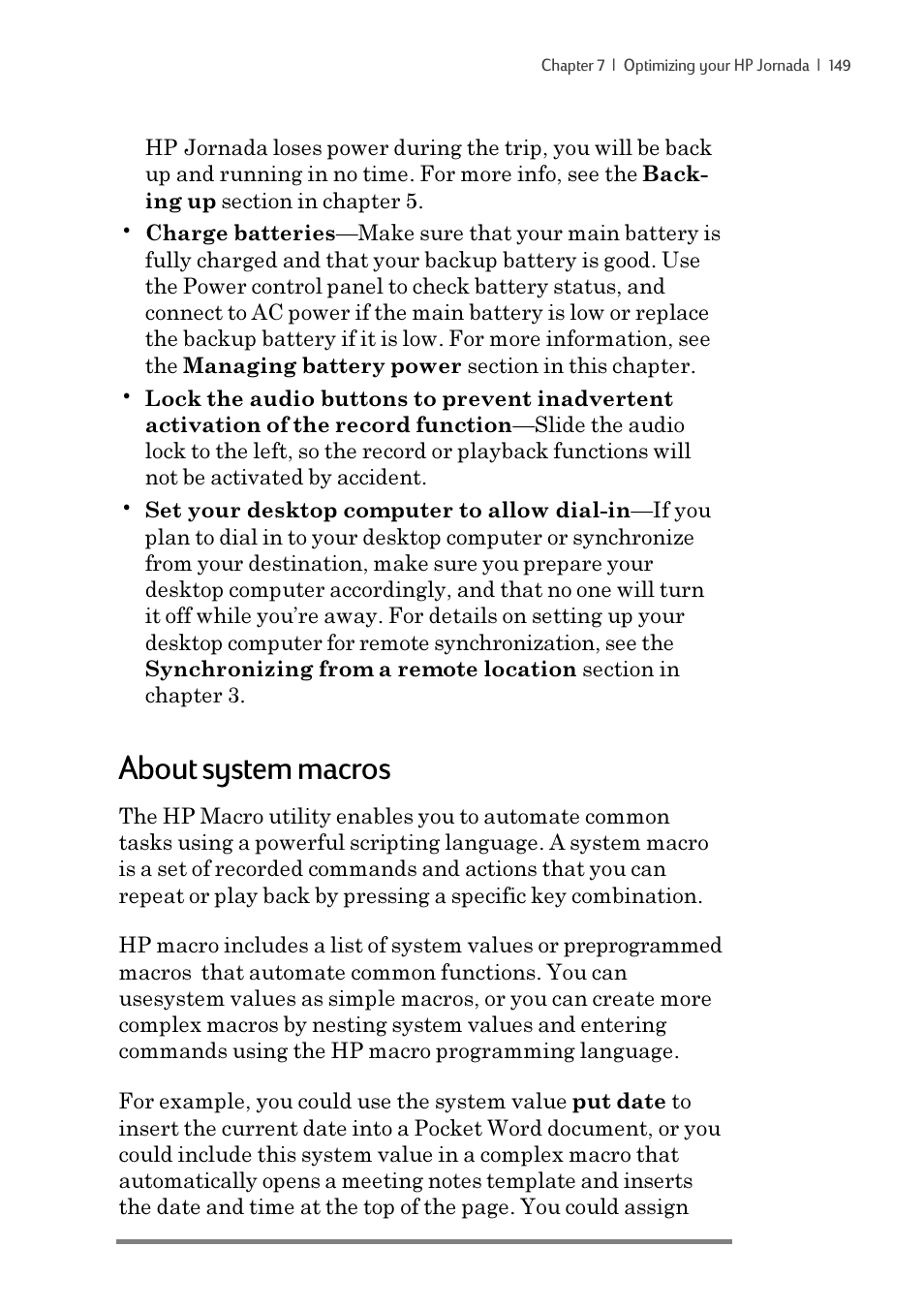 About system macros | iSimple Handheld PC 680/680e User Manual | Page 155 / 202