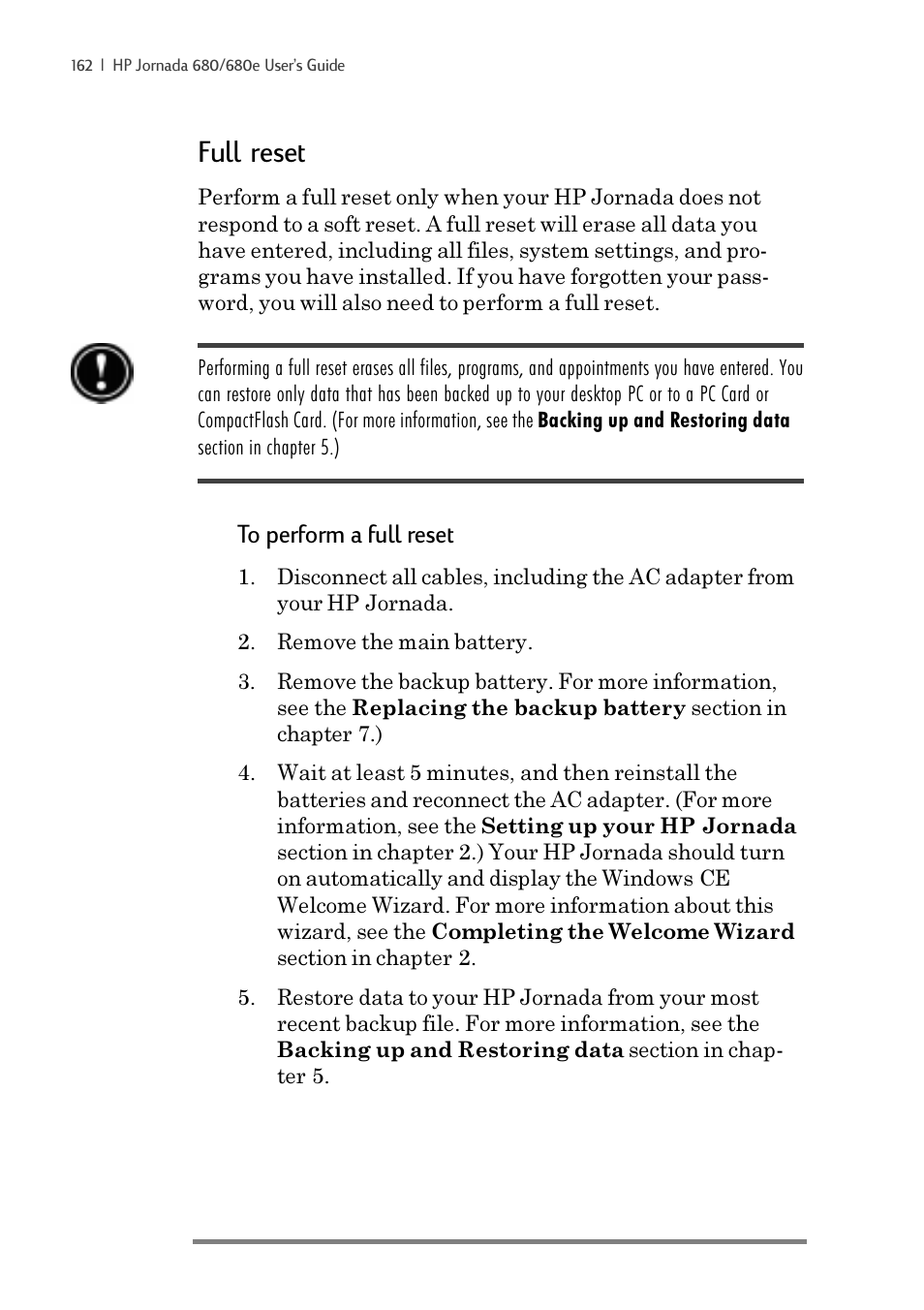 Full reset | iSimple Handheld PC 680/680e User Manual | Page 168 / 202