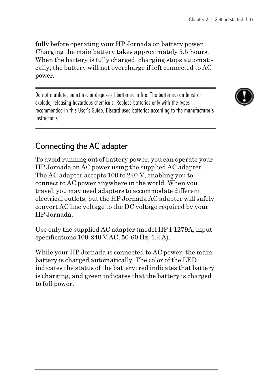 Connecting the ac adapter | iSimple Handheld PC 680/680e User Manual | Page 23 / 202