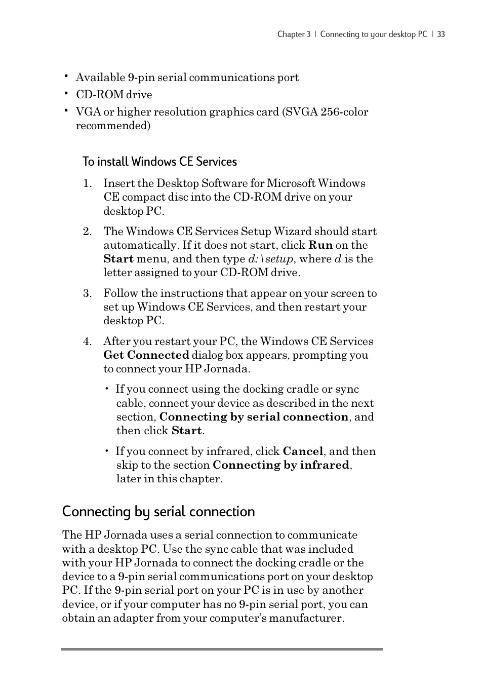 Connecting by serial connection | iSimple Handheld PC 680/680e User Manual | Page 39 / 202