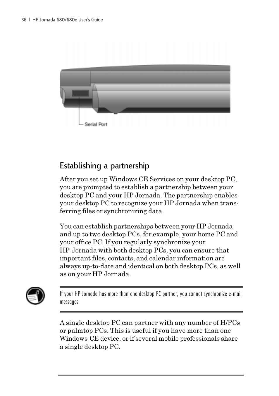 Establishing a partnership | iSimple Handheld PC 680/680e User Manual | Page 42 / 202