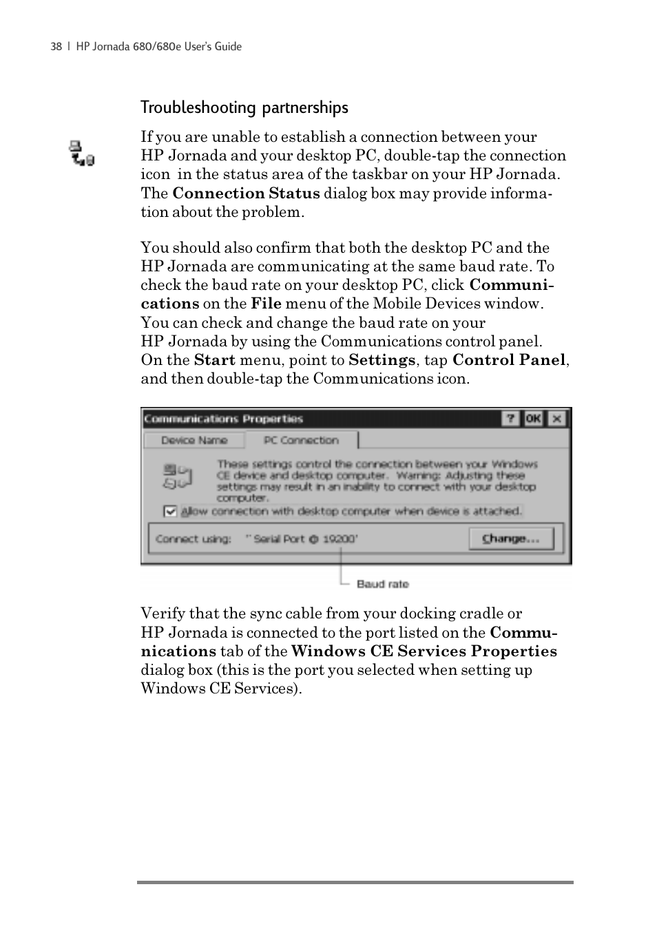 Troubleshooting partnerships | iSimple Handheld PC 680/680e User Manual | Page 44 / 202