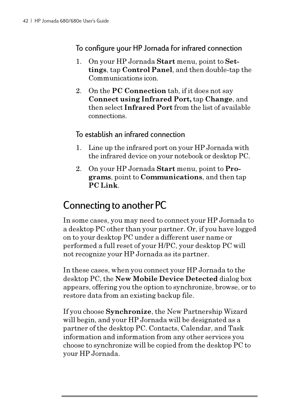 Connecting to another pc | iSimple Handheld PC 680/680e User Manual | Page 48 / 202