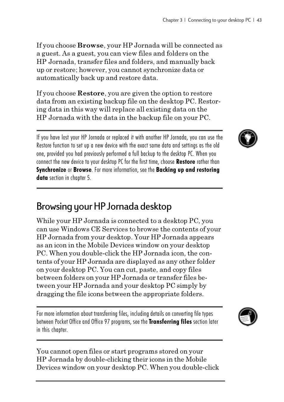 Browsing your hp jornada desktop | iSimple Handheld PC 680/680e User Manual | Page 49 / 202