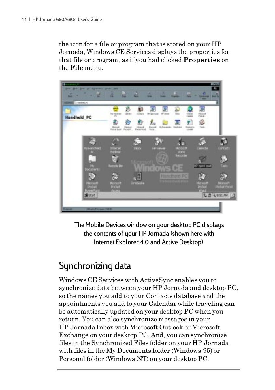 Synchronizing data | iSimple Handheld PC 680/680e User Manual | Page 50 / 202