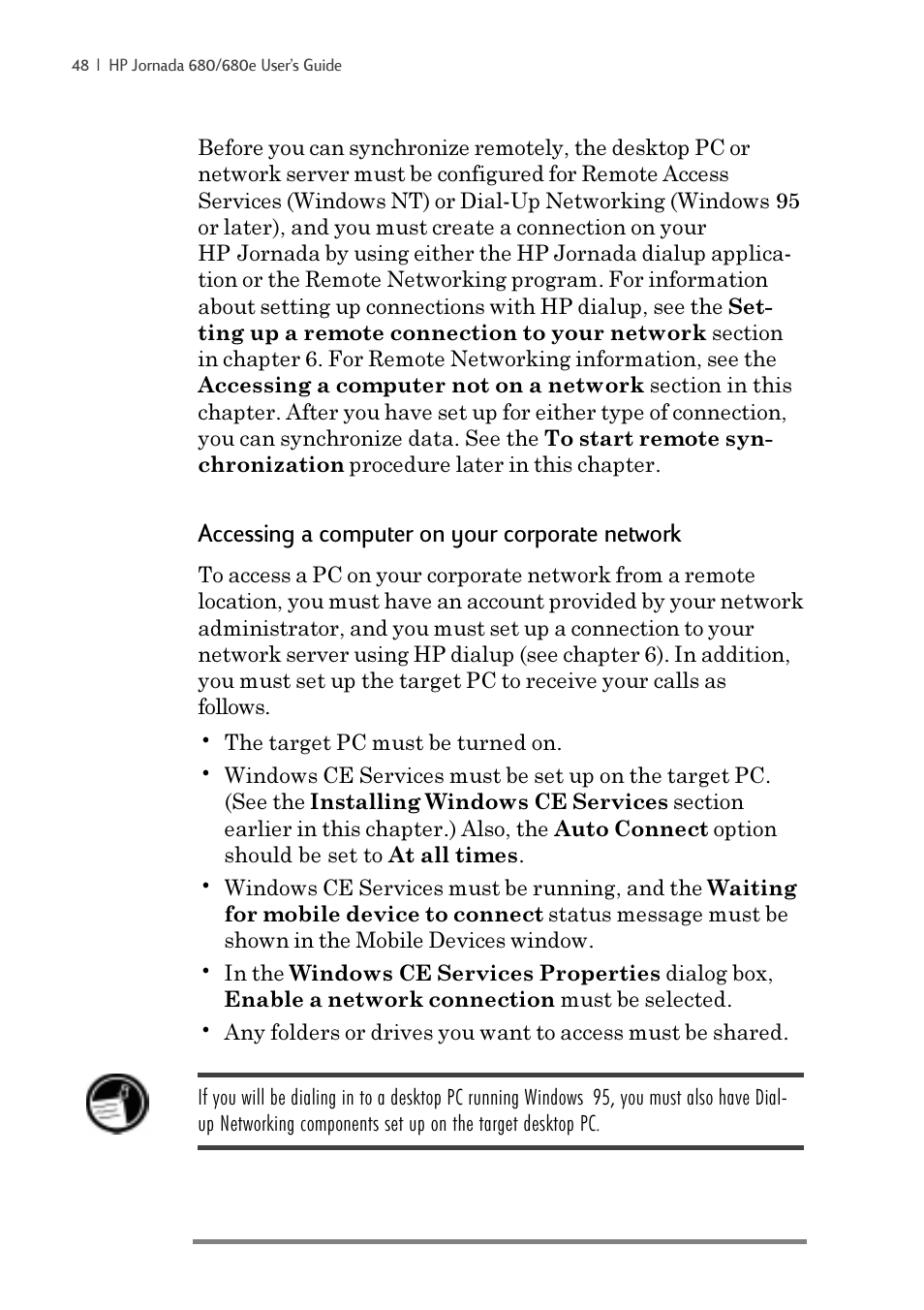 Accessing a computer on your corporate network | iSimple Handheld PC 680/680e User Manual | Page 54 / 202