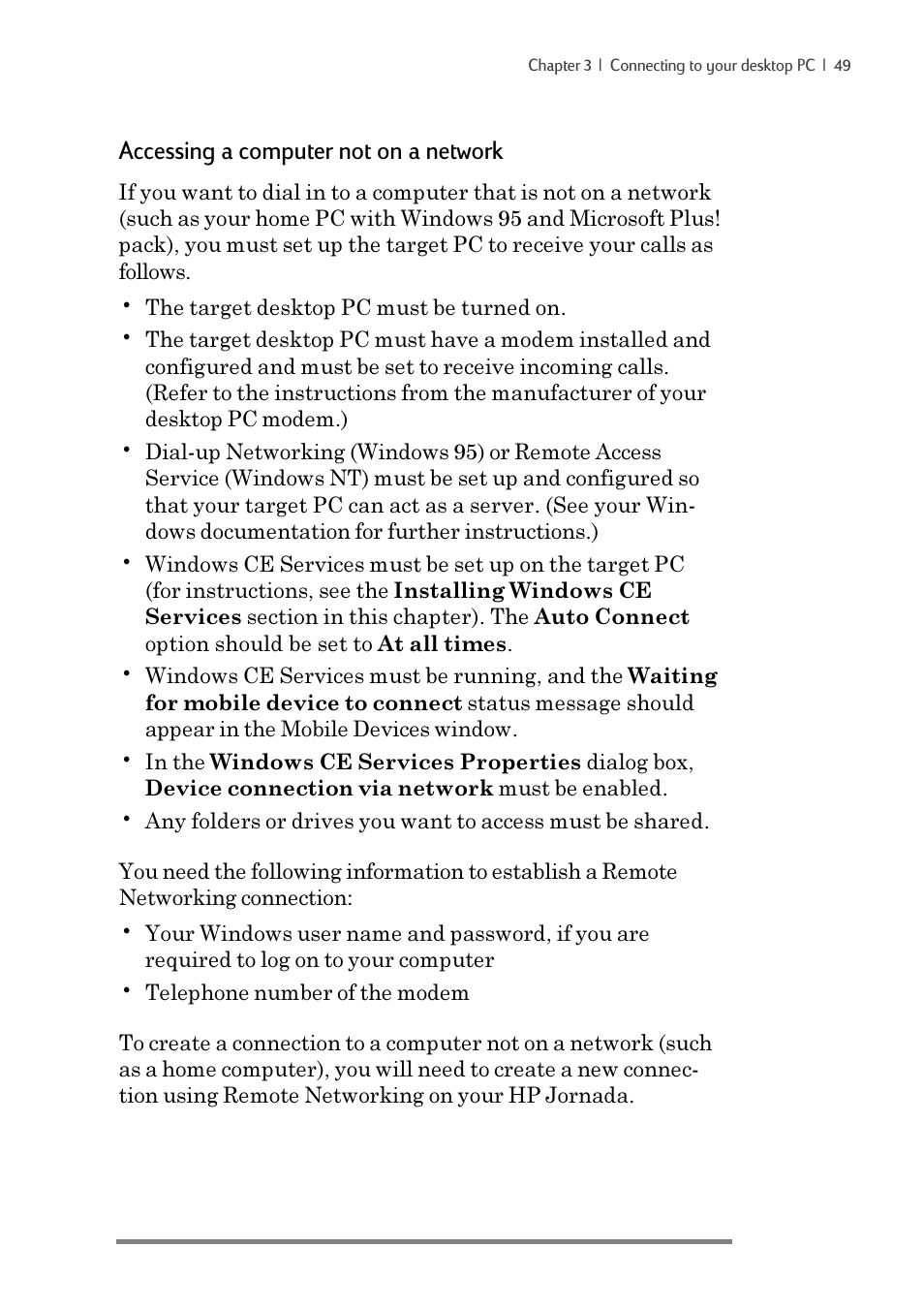 Accessing a computer not on a network | iSimple Handheld PC 680/680e User Manual | Page 55 / 202