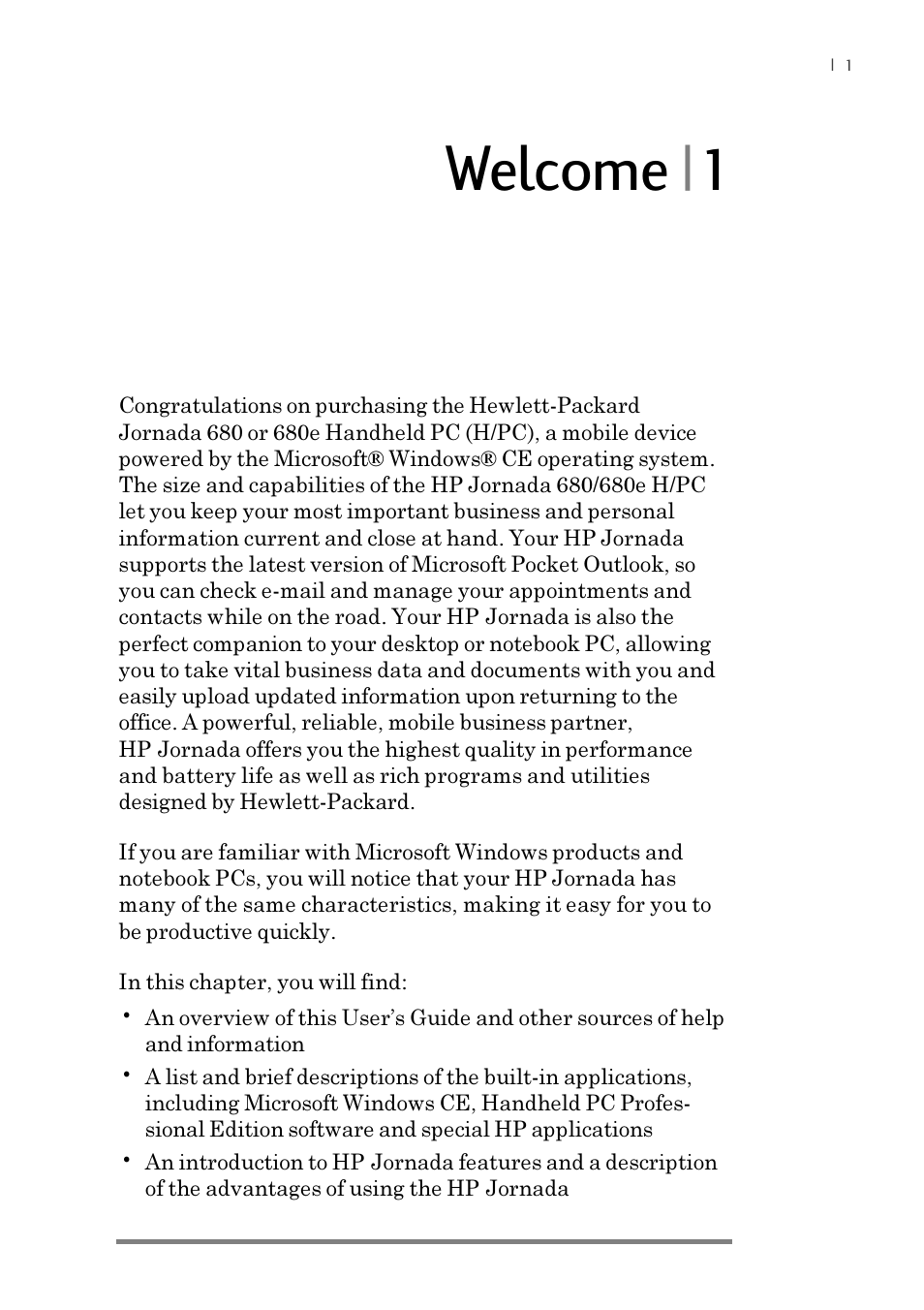 Welcome | 1 | iSimple Handheld PC 680/680e User Manual | Page 7 / 202