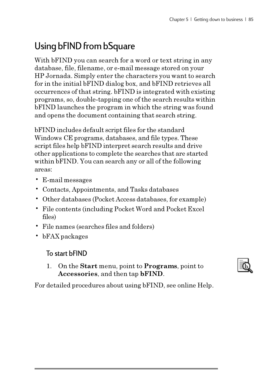 Using bfind from bsquare | iSimple Handheld PC 680/680e User Manual | Page 91 / 202