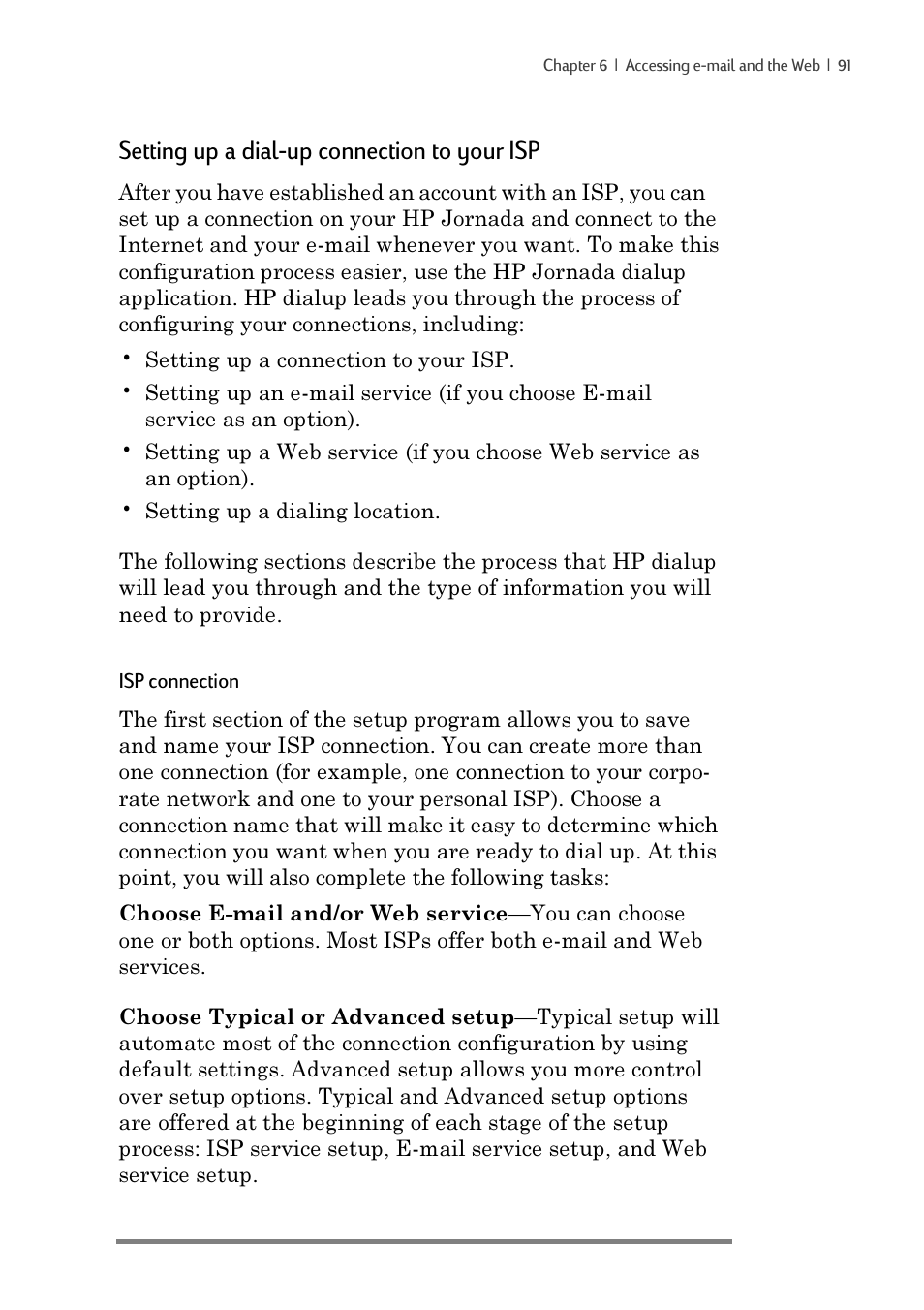 Setting up a dial-up connection to your isp | iSimple Handheld PC 680/680e User Manual | Page 97 / 202