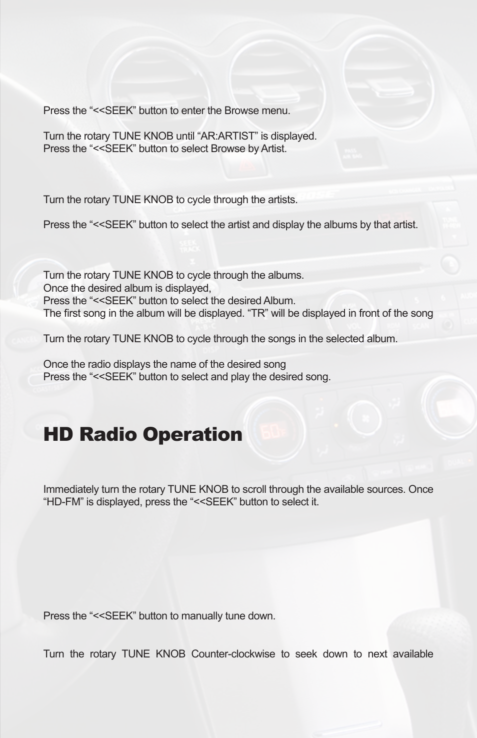 Hd radio operation | iSimple PGHNI2 User Manual | Page 11 / 42