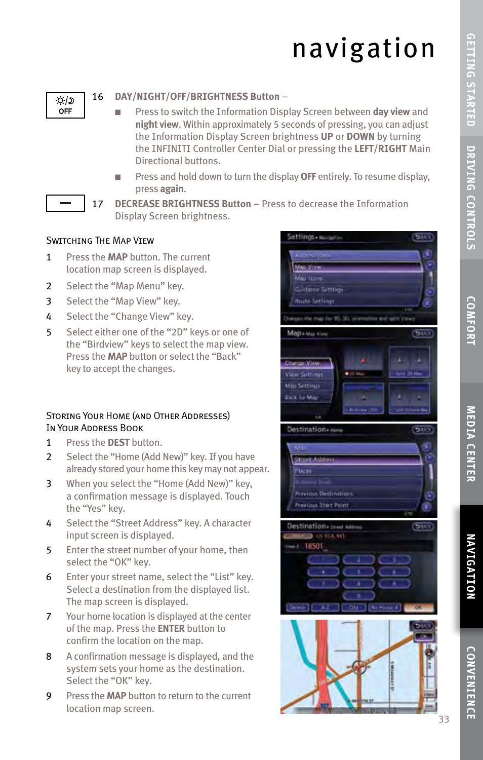 Navigation | Infiniti EX35 User Manual | Page 35 / 48