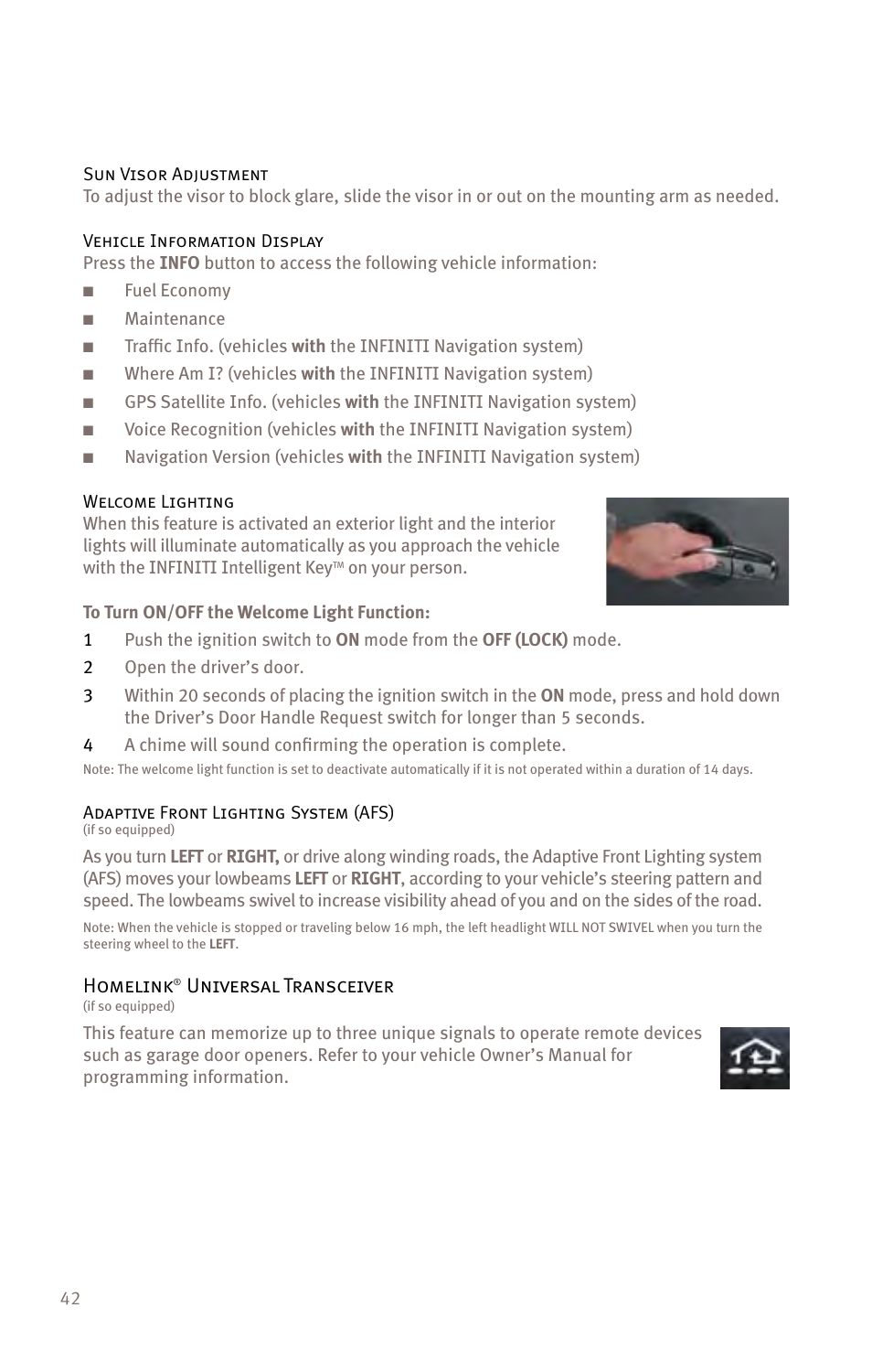 Infiniti EX35 User Manual | Page 44 / 48