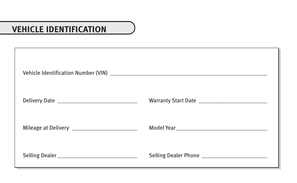 Vehicle identification | Infiniti Automobile User Manual | Page 2 / 47