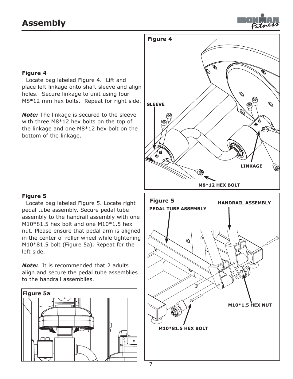 Assembly | Ironman Fitness ASCENDER User Manual | Page 7 / 20