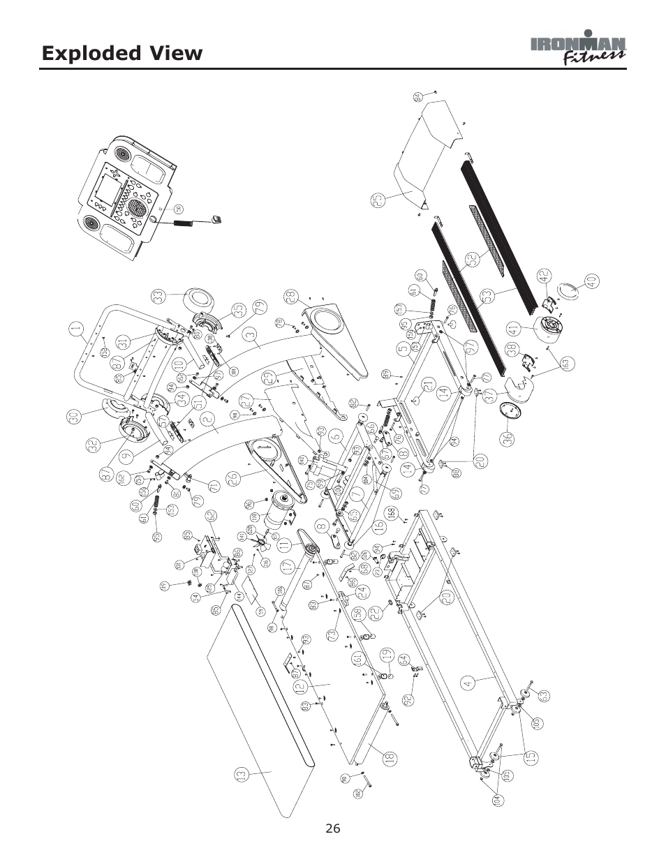 Exploded view | Ironman Fitness Envision User Manual | Page 26 / 32