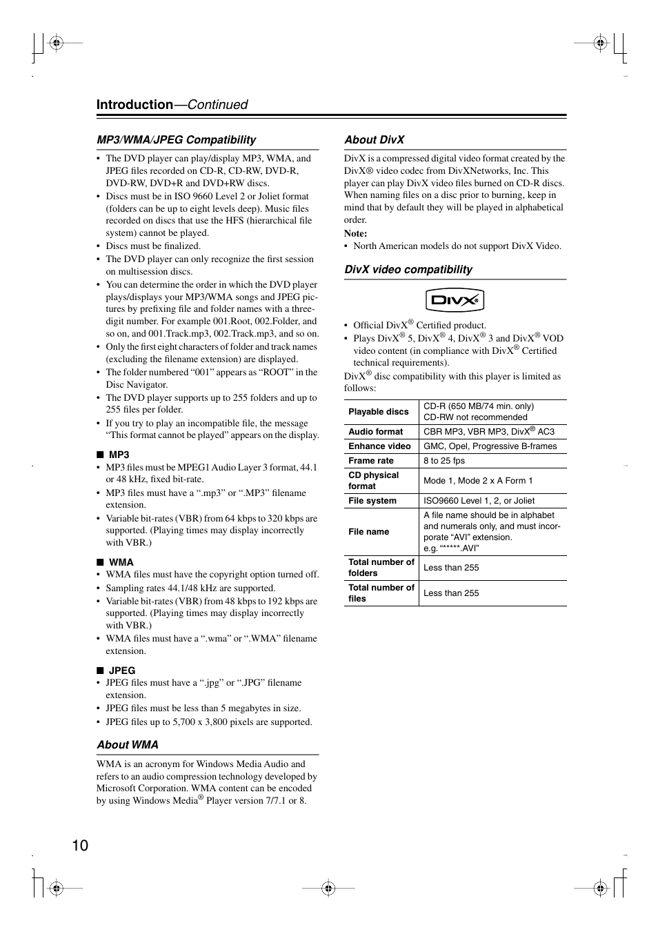 Introduction —continued | Integra DPS-6.7 User Manual | Page 10 / 64